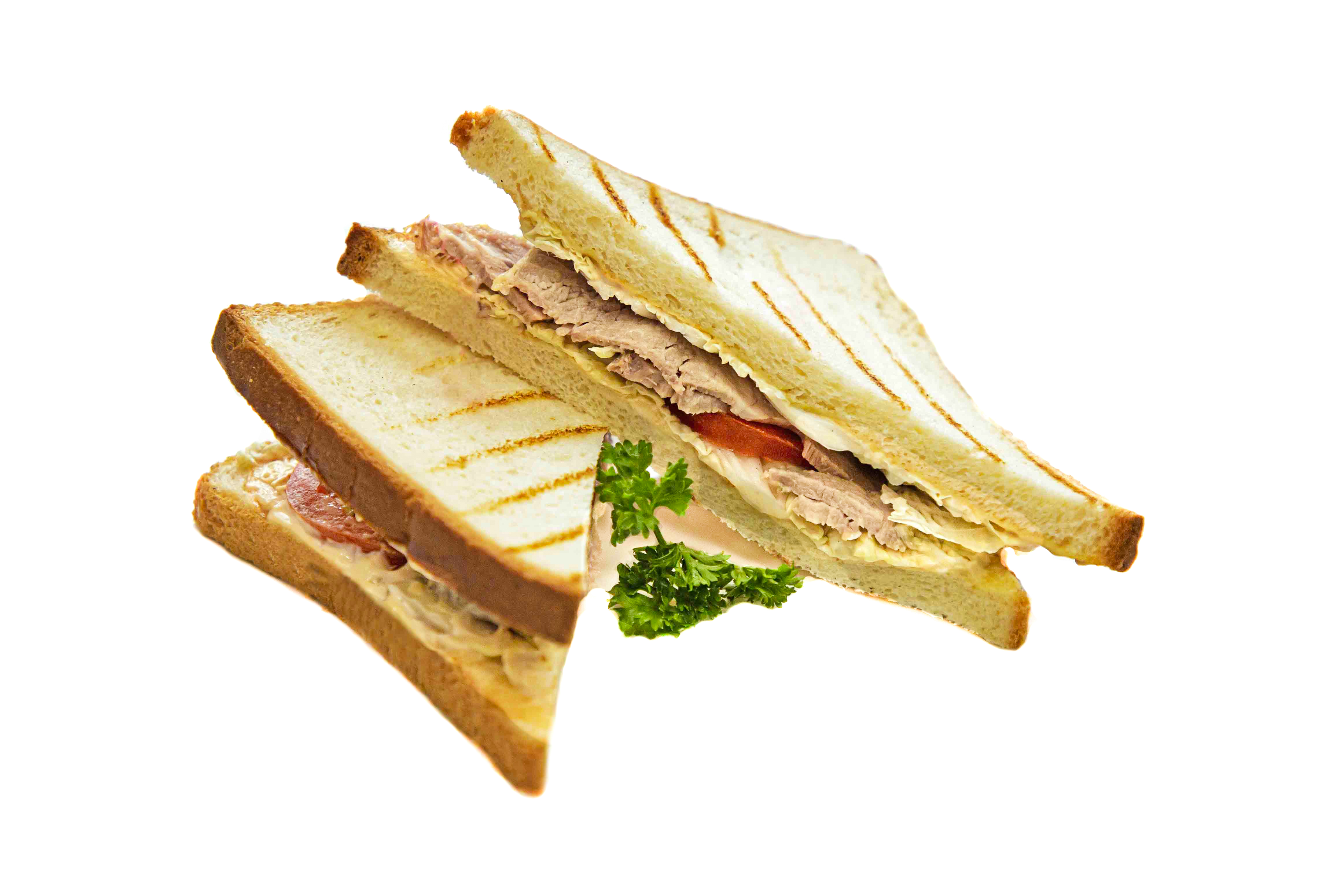 Сэндвич с бужениной, свежим томатом и салатным листом, 180 г
