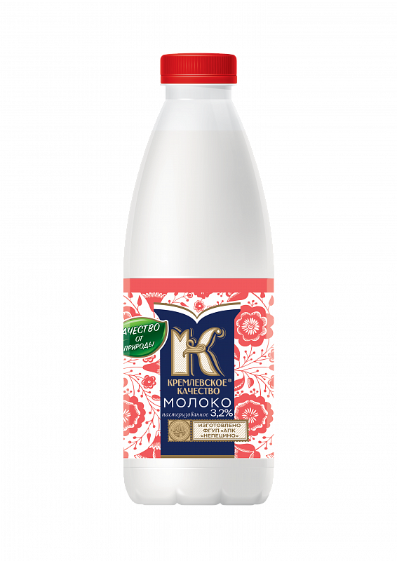 Молоко Кремлевское качество м.д.ж. 3,2 %, 930 мл